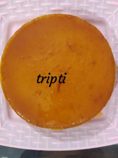 A picture of Caramel bread pudding (eggless).