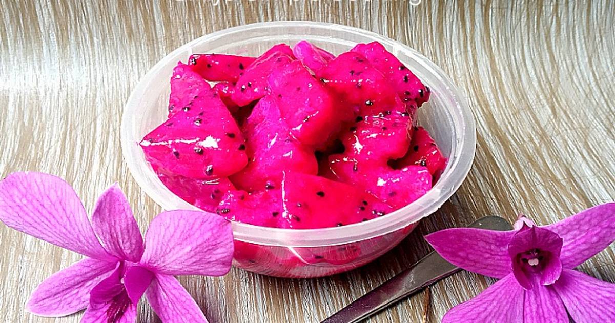 Resep Salad Buah Naga Simple Bahan Seadanya Oleh Alya Simple Cooking🍳