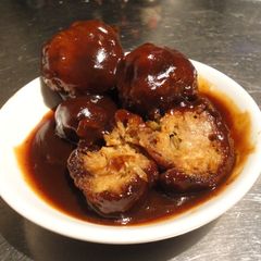 A picture of Hickory BBQ meatballs.