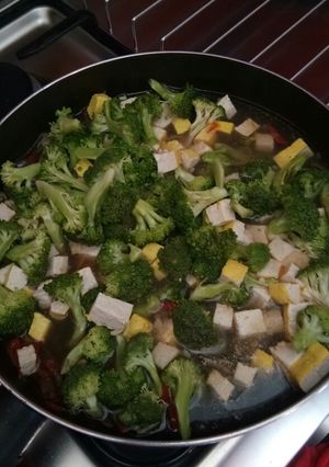 Foto resep Tumis brokoli tahu simple