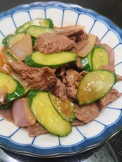 小黃瓜牛肉片 的食譜成品照片