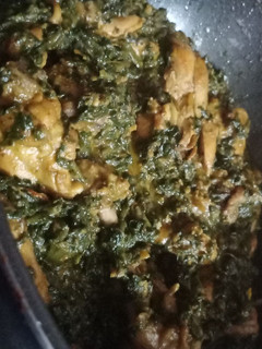 A picture of Palak(Spinach)Chicken.