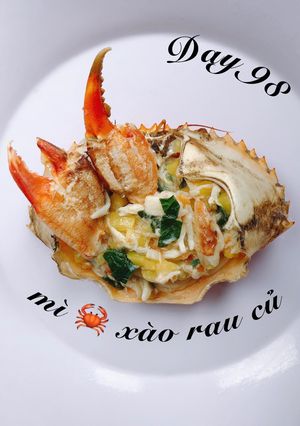 Hình của món Mì xào Cua cho bé.