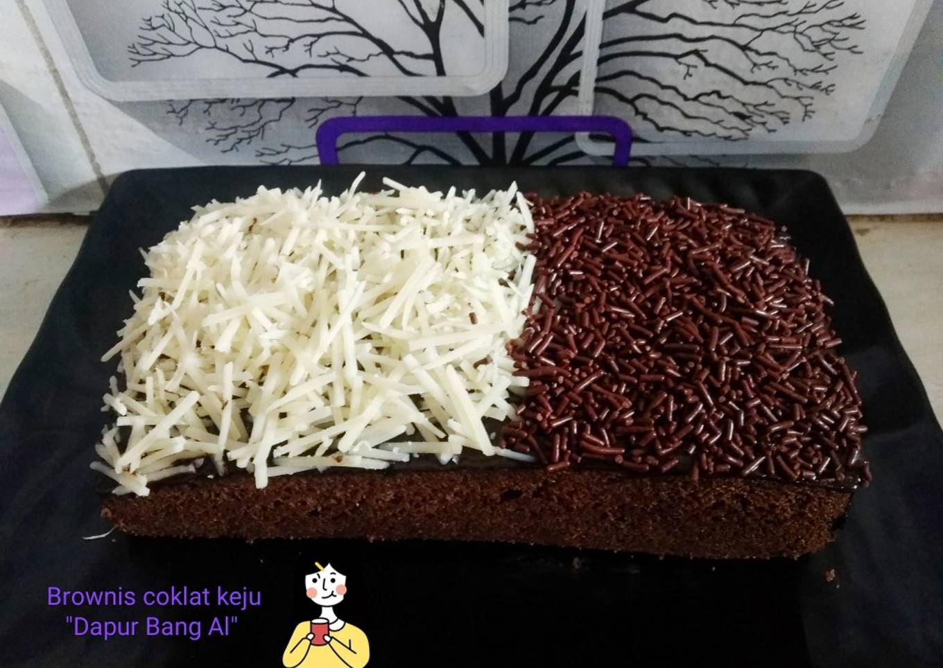Brownis coklat keju 2 telur