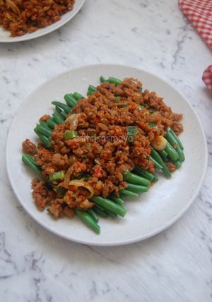 Foto resep Buncis Siram Oncom Pedas