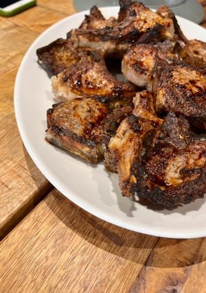A picture of Air-fried Garam masala lamb chops 🐑.