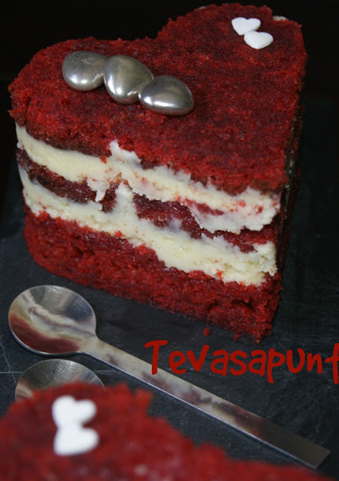 Una foto de Pastel terciopelo rojo (red velvet)