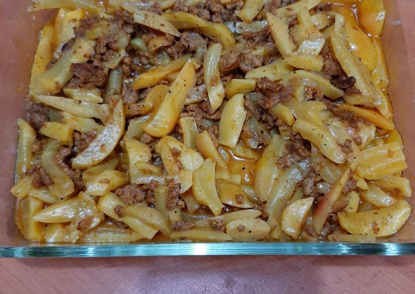 Olluquitos con carne molida