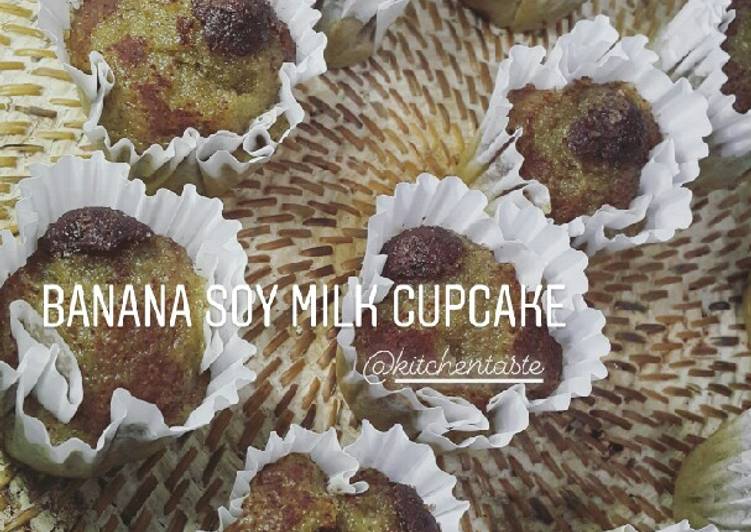 Banana Soy Milk Cupcake,new variation by Kitchentaste