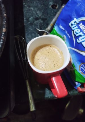 A picture of Milk powder hot coffee.