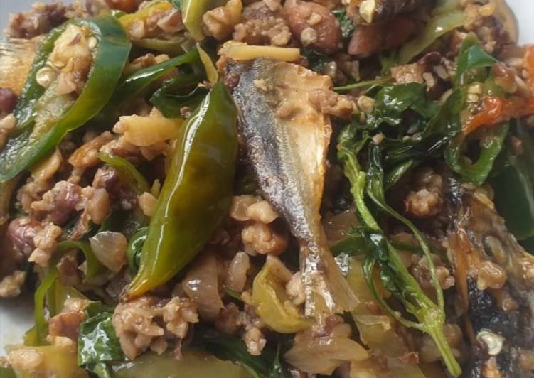 Tumis tempe kacang iwak klotok kemangi