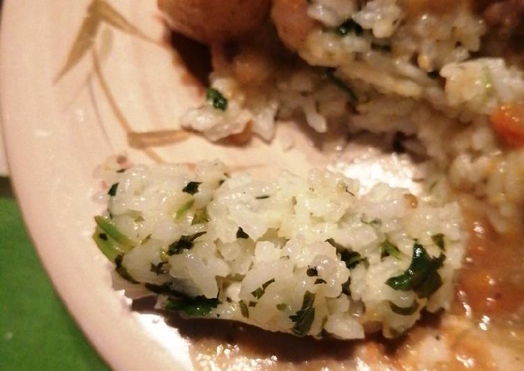 Steps to Prepare Perfect Lemon cilantro rice
