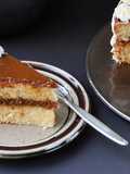 Torta con dulce de leche y butter cream de limón