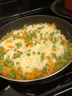 Una foto de Arroz blanco con Vegetales