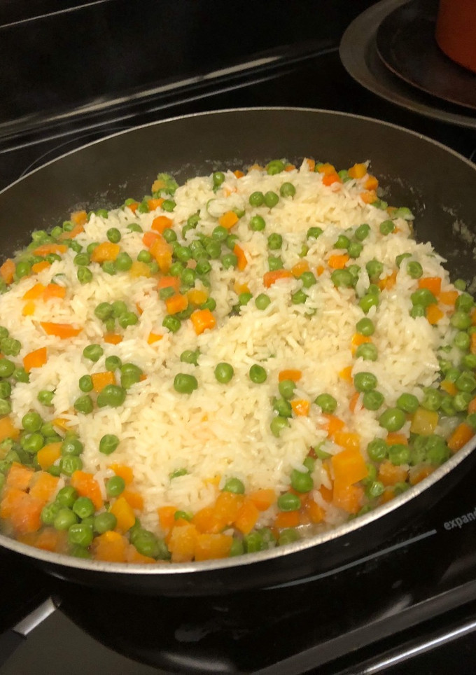 Una foto de Arroz blanco con Vegetales
