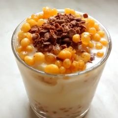 Sweet boondi custard A picture of Sweet boondi custard.