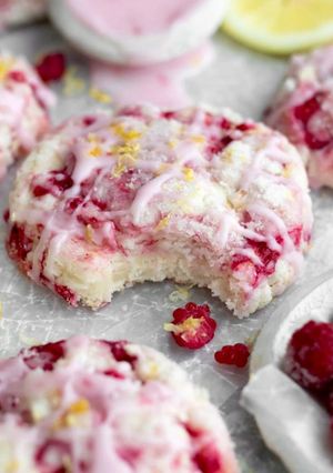 A picture of Lemon Raspberry Cookies.
