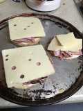 Roast Beef and Ham Open Faced Sandwich