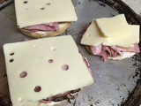 Roast Beef and Ham Open Faced Sandwich