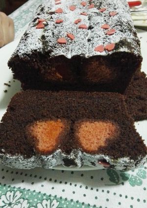 Foto di Plumcake di cioccolato e "cuori"