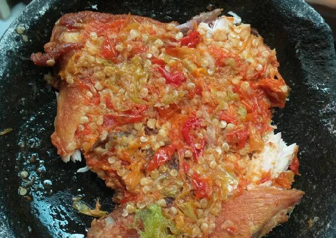 Resep SAMBAL AYAM PENYET mudah buatnya enak rasanya, Bisa Manjain Lidah