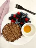 Waffles de Avena Integral y Cacao