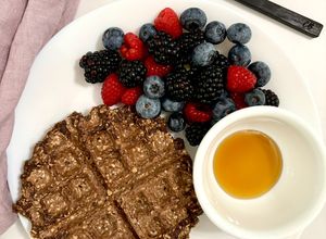 Una foto de Waffles de Avena Integral y Cacao