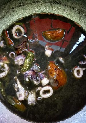 Foto resep Cumi kuah tinta cabe ijo