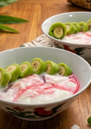 Foto resep Es Pisang Hijau Creamy