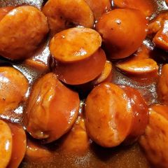 A picture of Pressure Cooker BBQ Smoked Sausage.