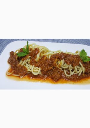 Une photo de Spaghettis à la bolognaise
