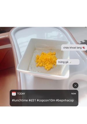 Hình của món Cháo trứng gà 🥚 khoai lang.