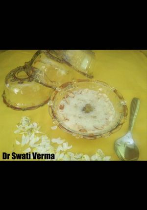 A picture of Samak Rice Coconut kheer.