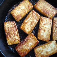 Pan-fried Tofu with Yakiniku Sauce A picture of Pan-fried Tofu with Yakiniku Sauce.