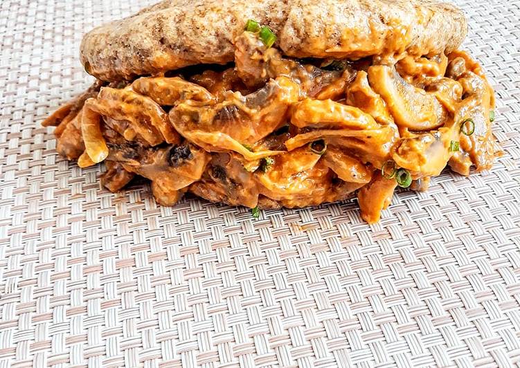 🍄 Pan bao integral con champiñones al strogonoff 🍄