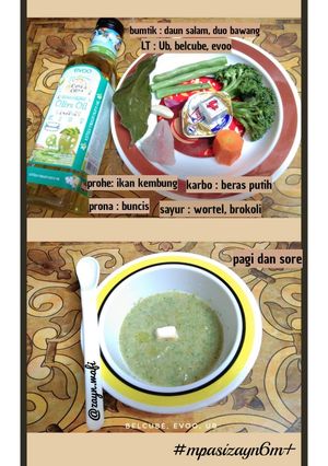 Foto resep Bubur ikan kembung with buncis brokoli wortel || mpasi 6 month
