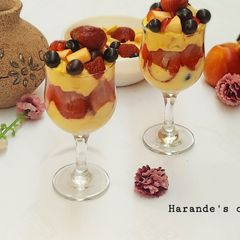 A picture of Custard fruit salad.