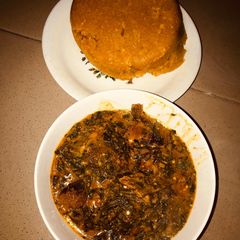 A picture of Title:exotic ogbono soup.