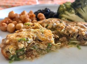Una foto de Tortilla saludable de brotes de lentejas