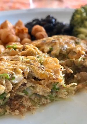 Una foto de Tortilla saludable de brotes de lentejas