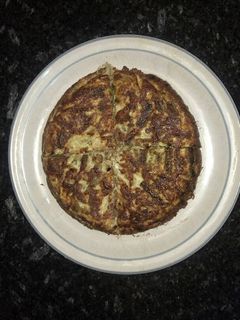 Una foto de Tortilla de judías tiernas con cebolla