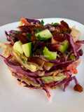 Ensalada de col lombarda repollo y manzana
