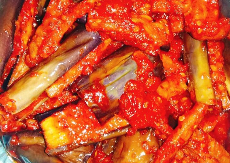 Balado terong pedas manis
