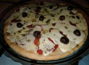 Una foto de Pizza rápida y esponjosa de harina leudante