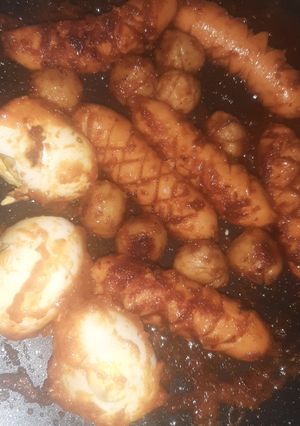 Foto resep Bakaran Sosis Bakso dan Telur rebus