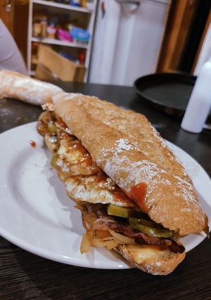 Una foto de Sándwich baguette
