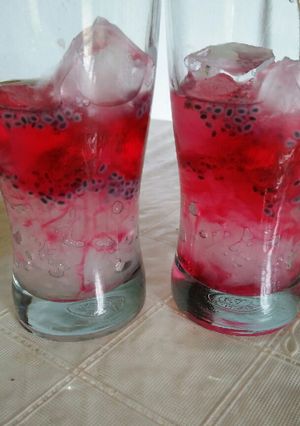 Foto resep Es jelly kelapa selasih