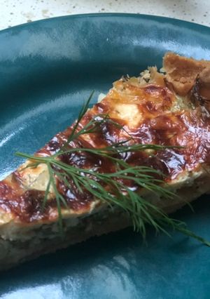 Spárgás francia lepény (quiche) recept fotója