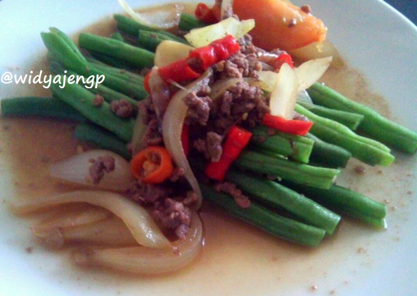 Oseng Buncis Daging Cincang