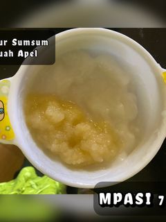 Foto resep Cemilan MPASI 7 Bulan: Bubur Sumsum Kuah Apel
